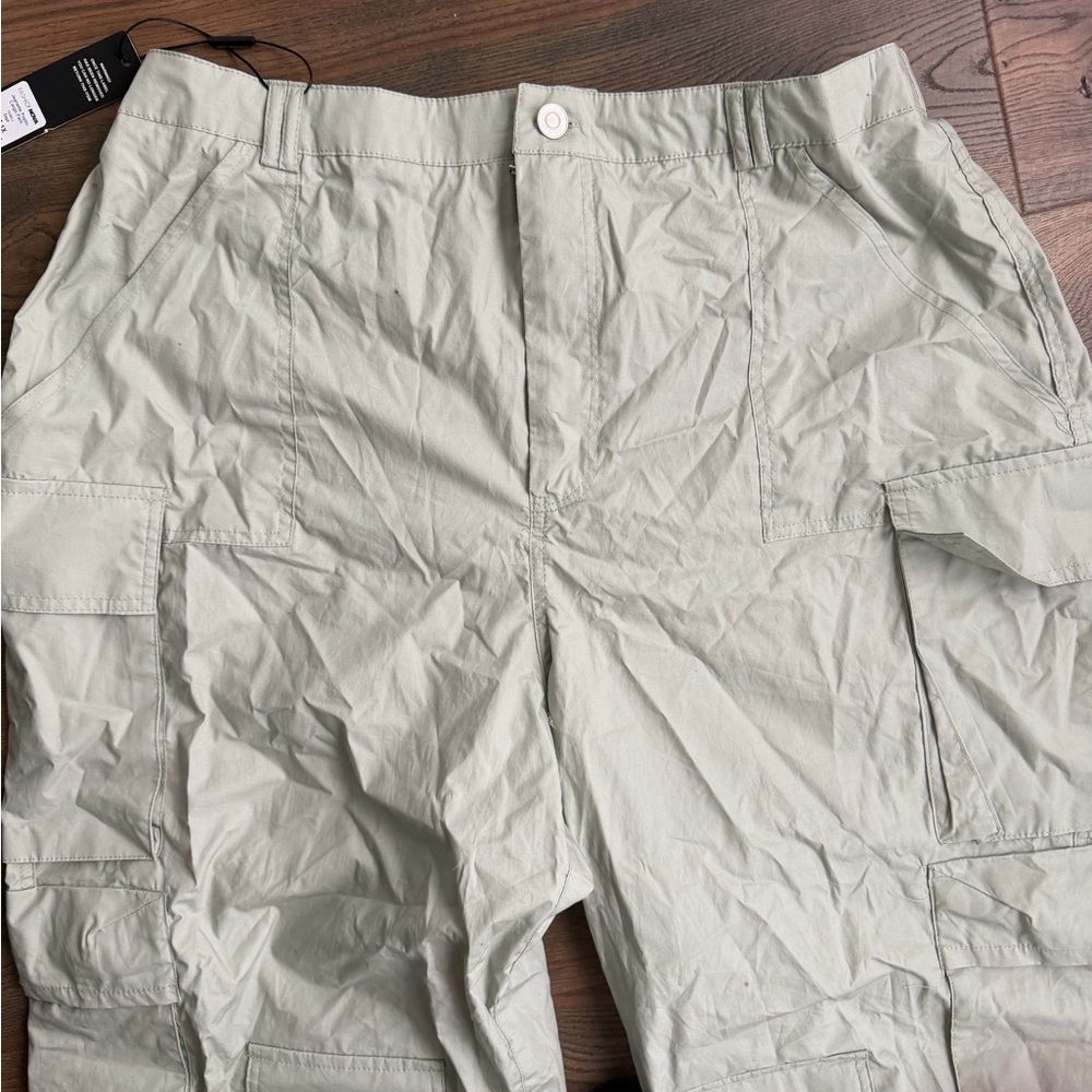 NWT- Fashion Nova Sage Cargo Pants